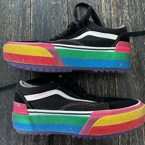 Vans Old Skool Pride Glitter Stacked- Black